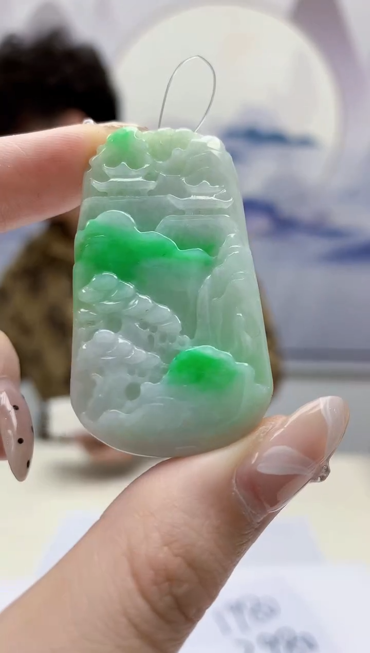 定制翡翠未镶嵌4688jw-毛货挂件74