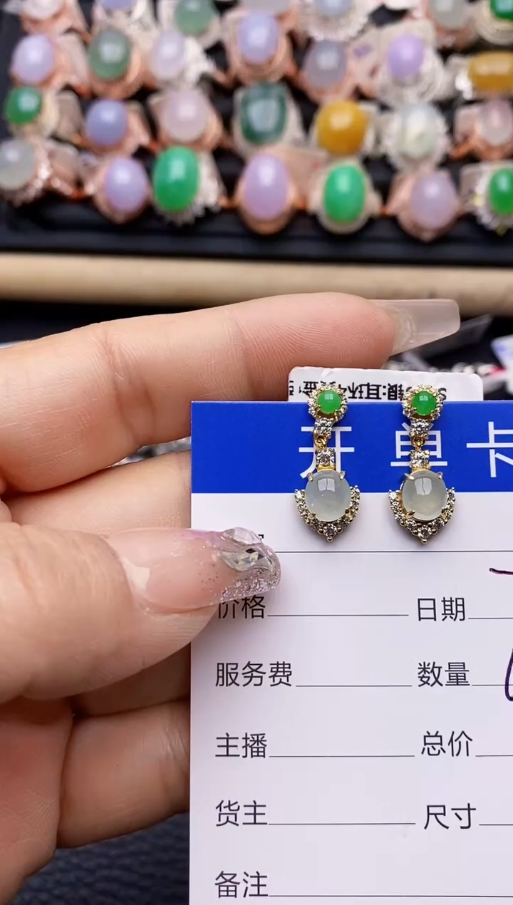 【闪购商品】翡翠戒指银S925镶嵌1442