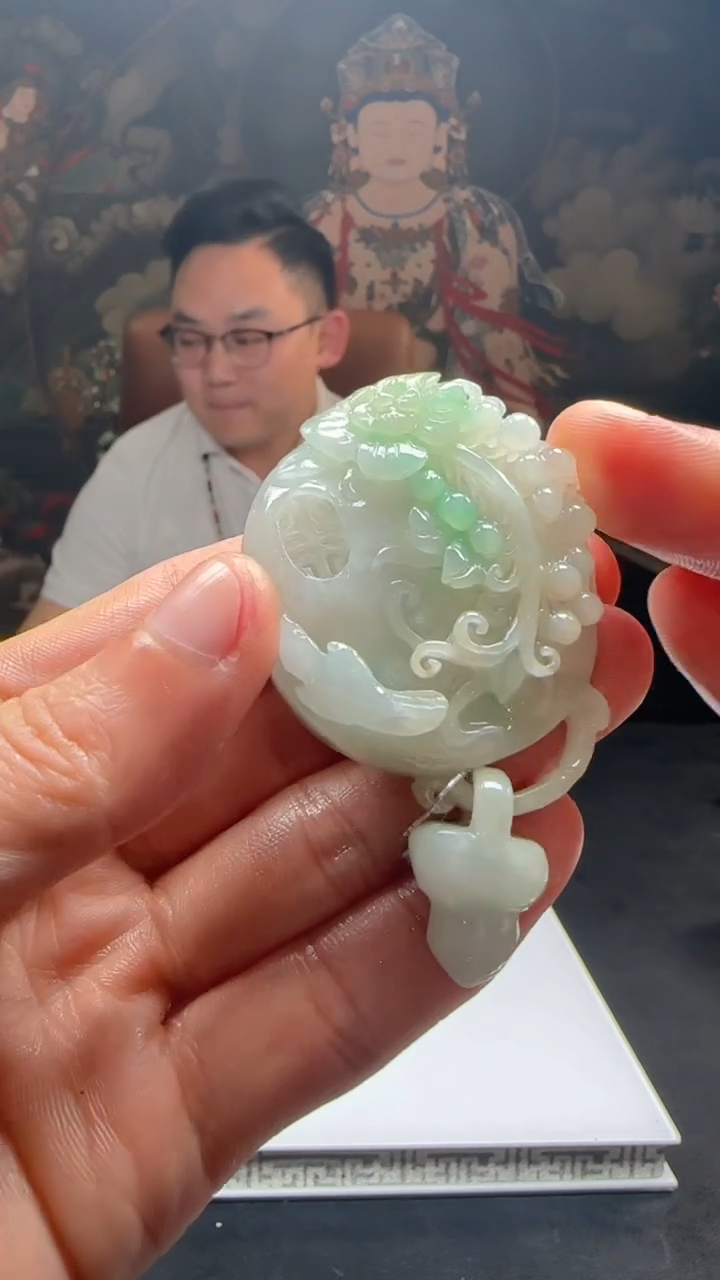 【闪购商品】定制翡翠未镶嵌L-@@QJXC2735