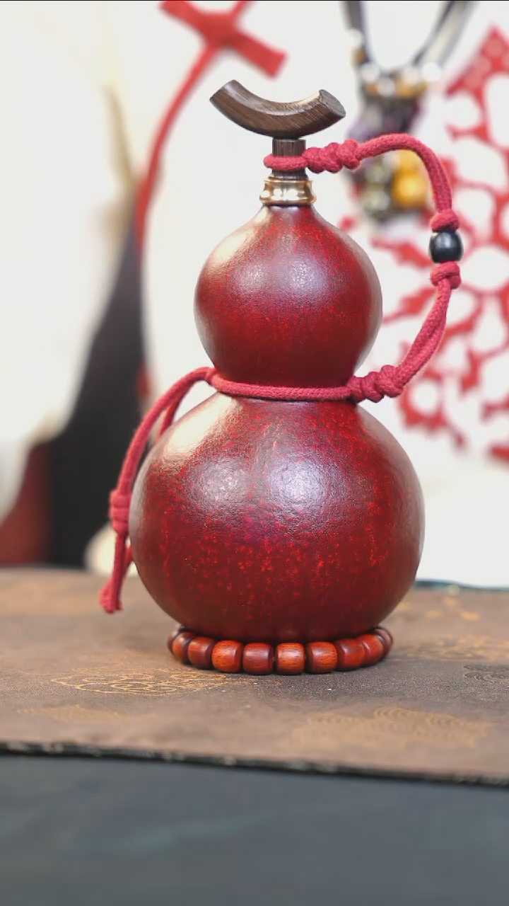 【闪购商品】DD197大漆酒葫芦不包手串及旋转底座