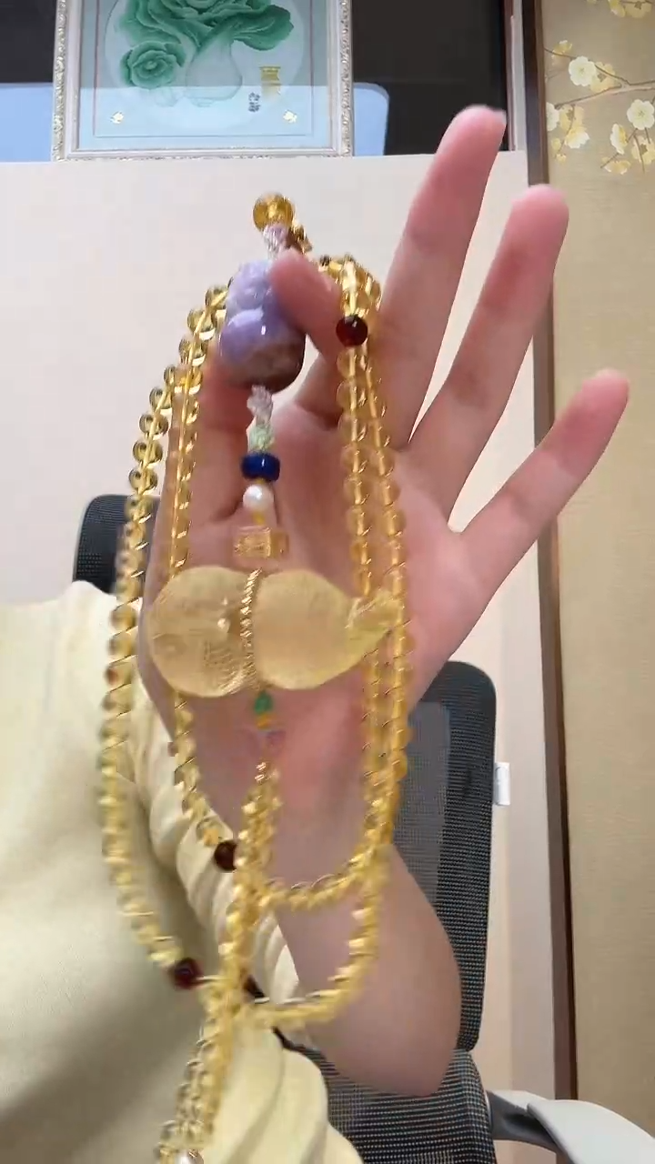 琥珀颈饰未镶嵌吊坠