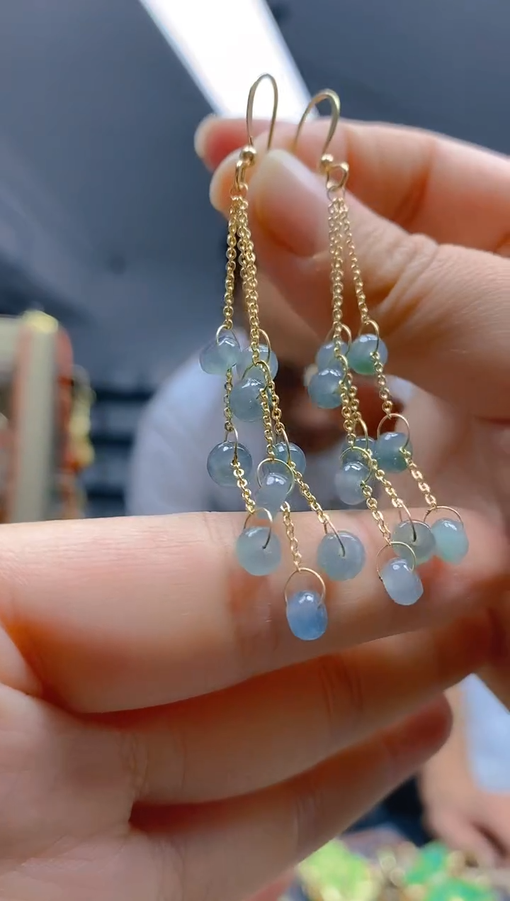 【闪购商品】翡翠耳饰合金0148翡翠耳钩