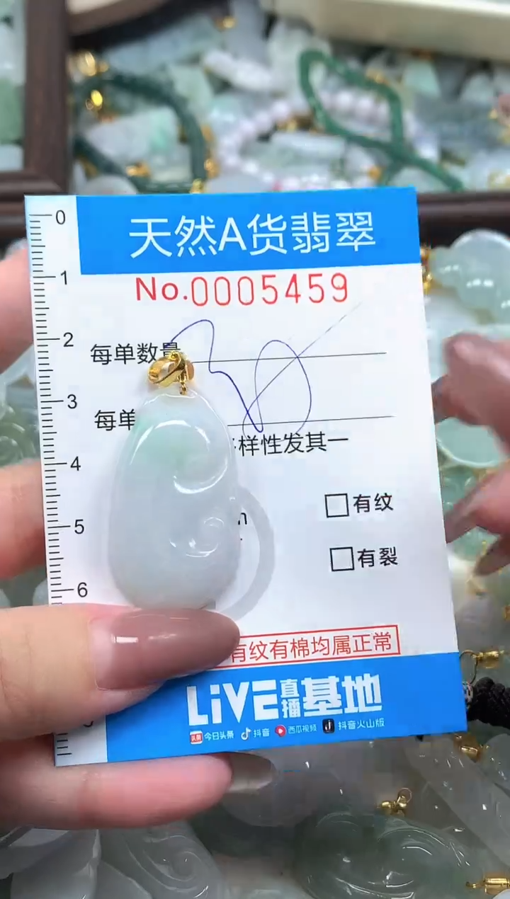 颈饰未镶嵌翡翠净货挂件-5459