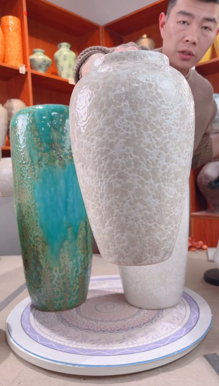 【闪购商品】瓶精品陶瓷花瓶 无花 茶白 中号