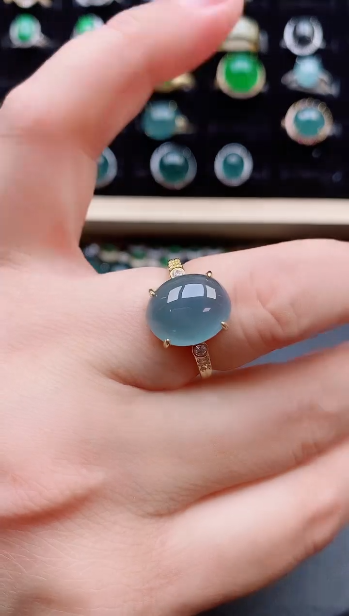 【闪购商品】翡翠戒指银S925镶嵌12121