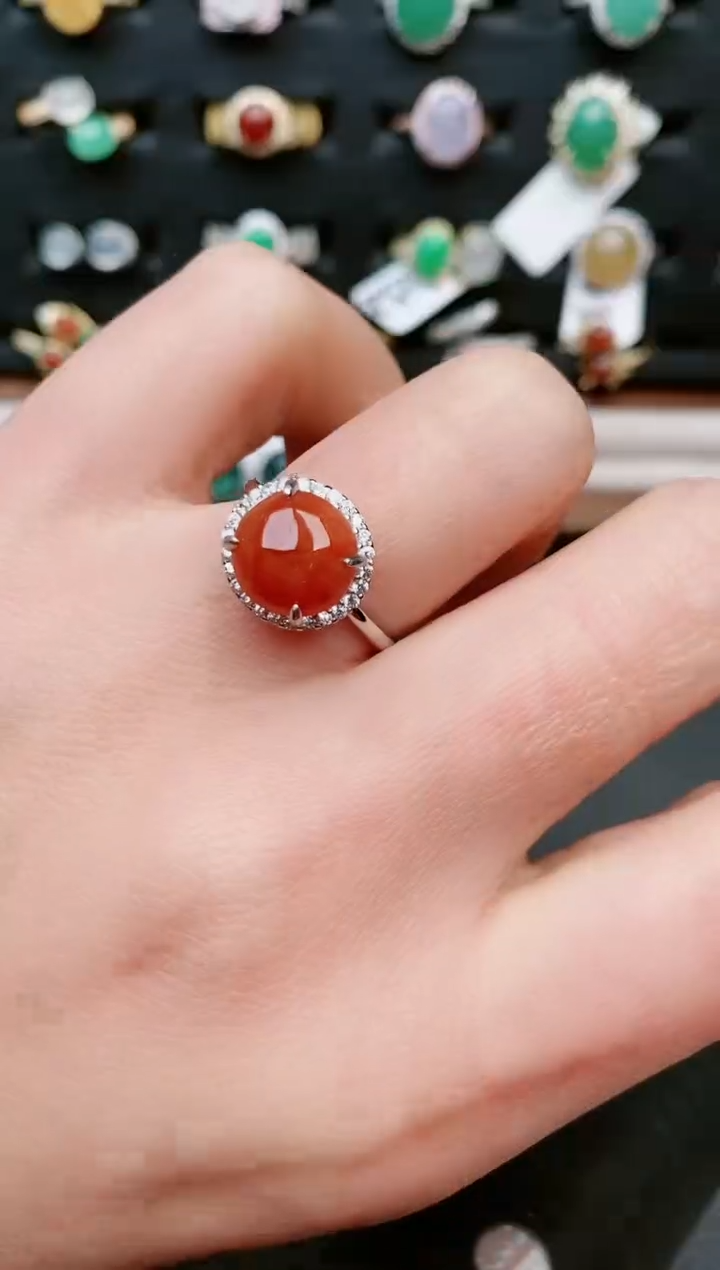 【闪购商品】翡翠戒指银S925镶嵌....