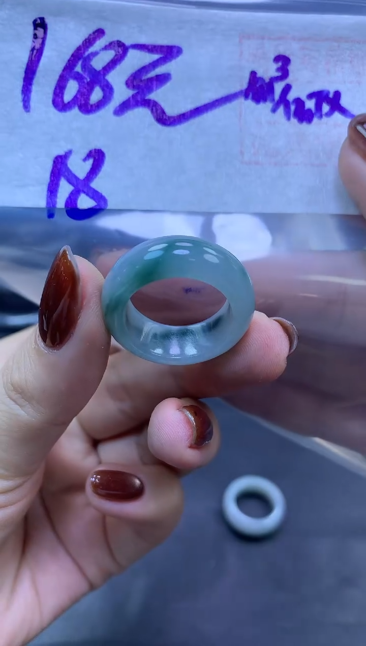 未镶嵌定制翡翠全11戒圈18#168元毛货需抛光