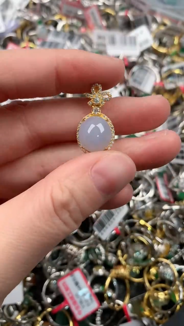 银S925镶嵌戒指翡翠999   7