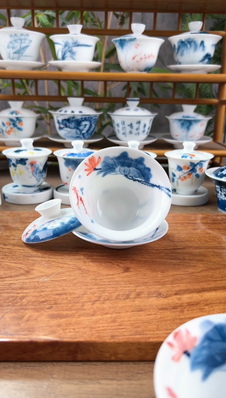 【闪购商品】微瑕线条莲150ml內绘三才