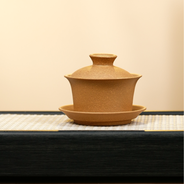 赵掌柜紫砂 段泥马蹄盖碗                                     