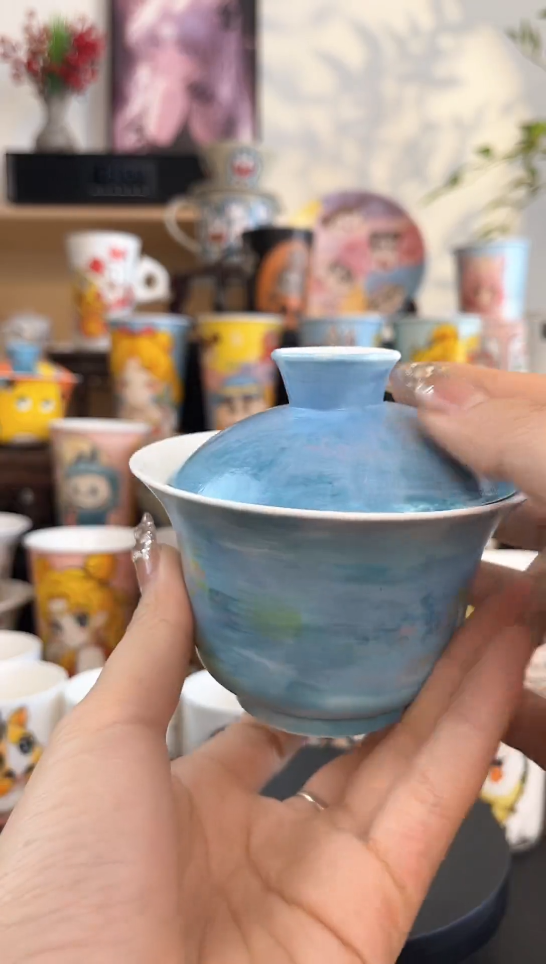 【闪购商品】摆件手工手绘陶瓷小杯杯