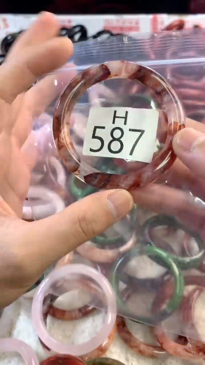 水晶手镯H未镶嵌水晶587-57