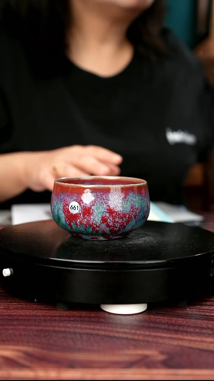661#苗泽雨一级品原矿钧瓷禅定杯