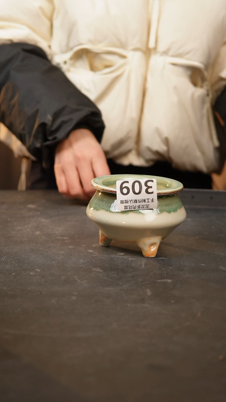 【闪购商品】瓷片309泥泥手工花盆