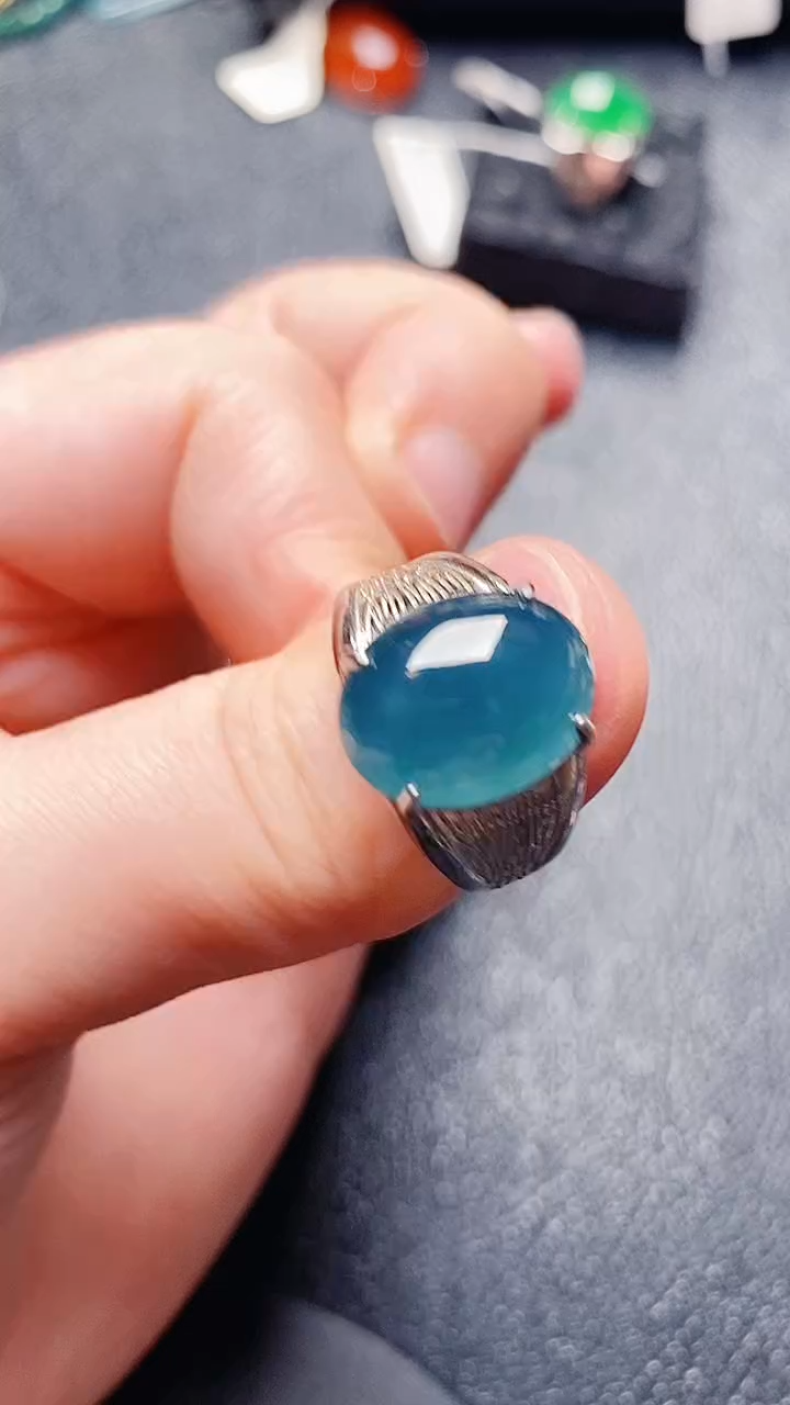 银S925镶嵌戒指翡翠1111