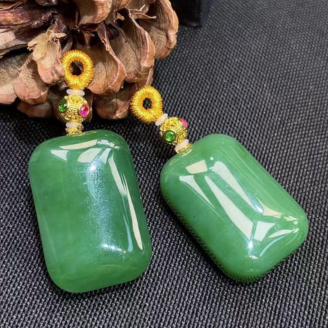 【年中大促】 18K和田玉无事牌吊坠丨天然玉石丨多样性发一