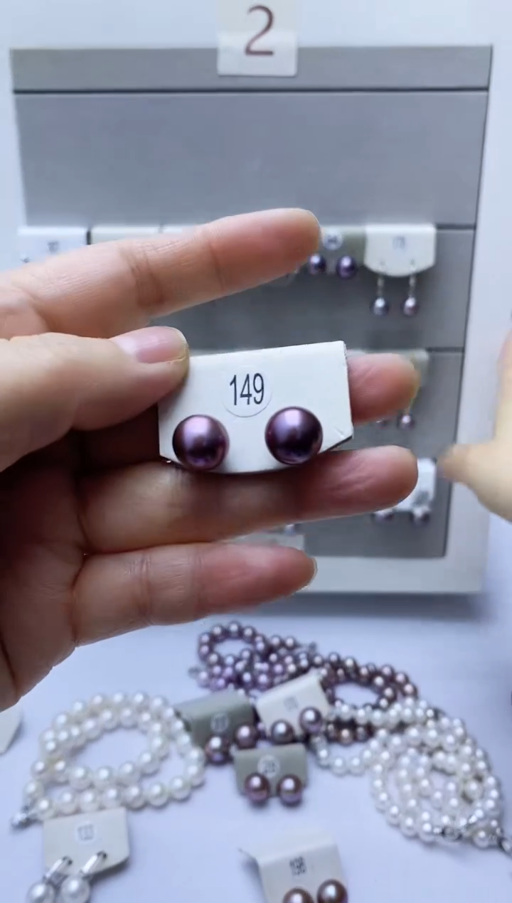 【闪购商品】淡水珍珠耳饰银S925镶嵌149