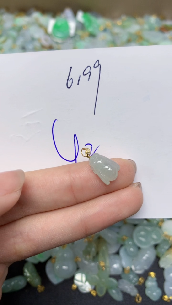 【闪购商品】翡翠颈饰18K金镶嵌天然翡翠A货