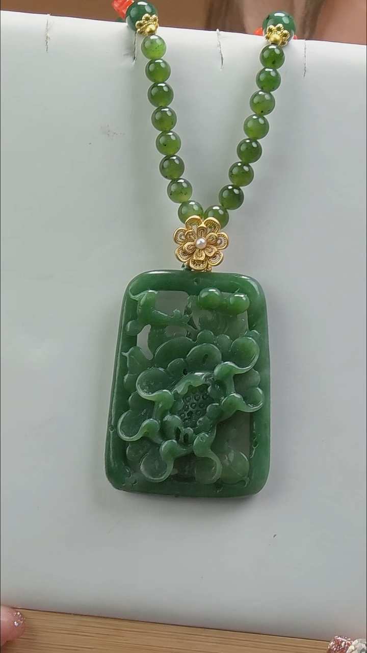 【闪购商品】和田玉（碧玉）项链未镶嵌项链3