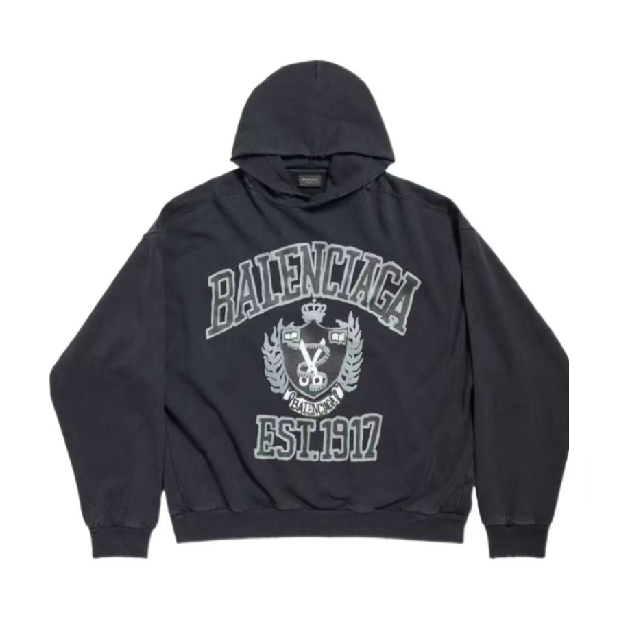 未使用 Balenciaga/巴黎世家 印花LOGO连帽卫衣