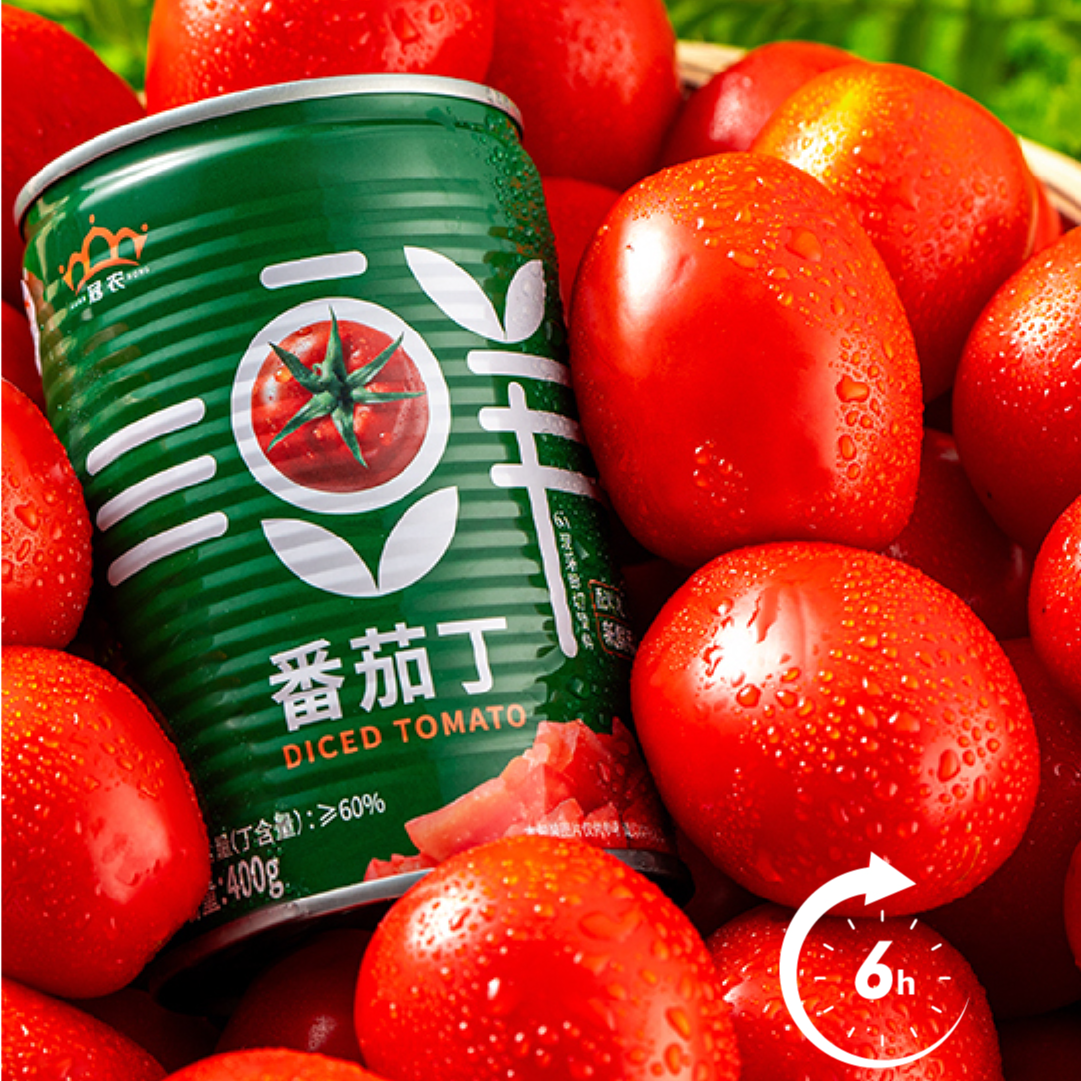 去皮番茄丁400g*3罐