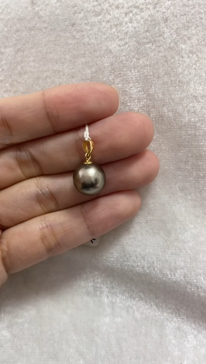 【闪购商品】海水珍珠吊坠(赠链)18K金镶嵌大溪地吊坠