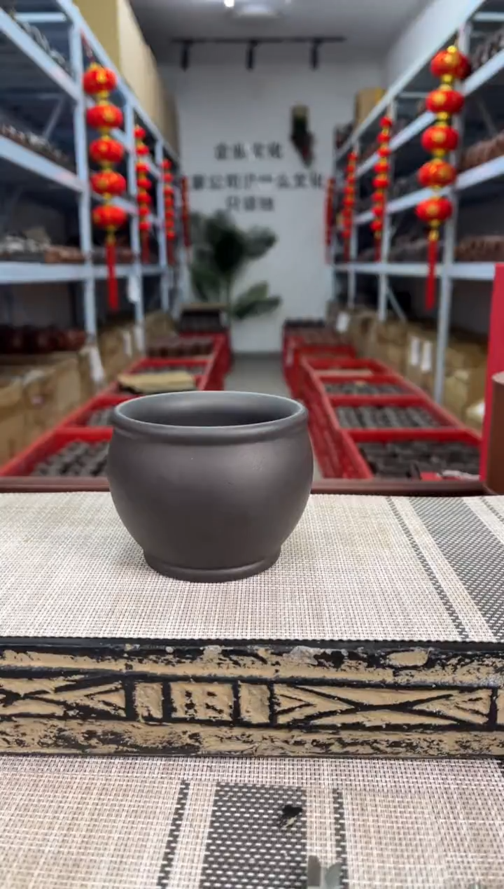 【闪购商品】紫砂茶杯新款束口石黄主人杯泡沫装