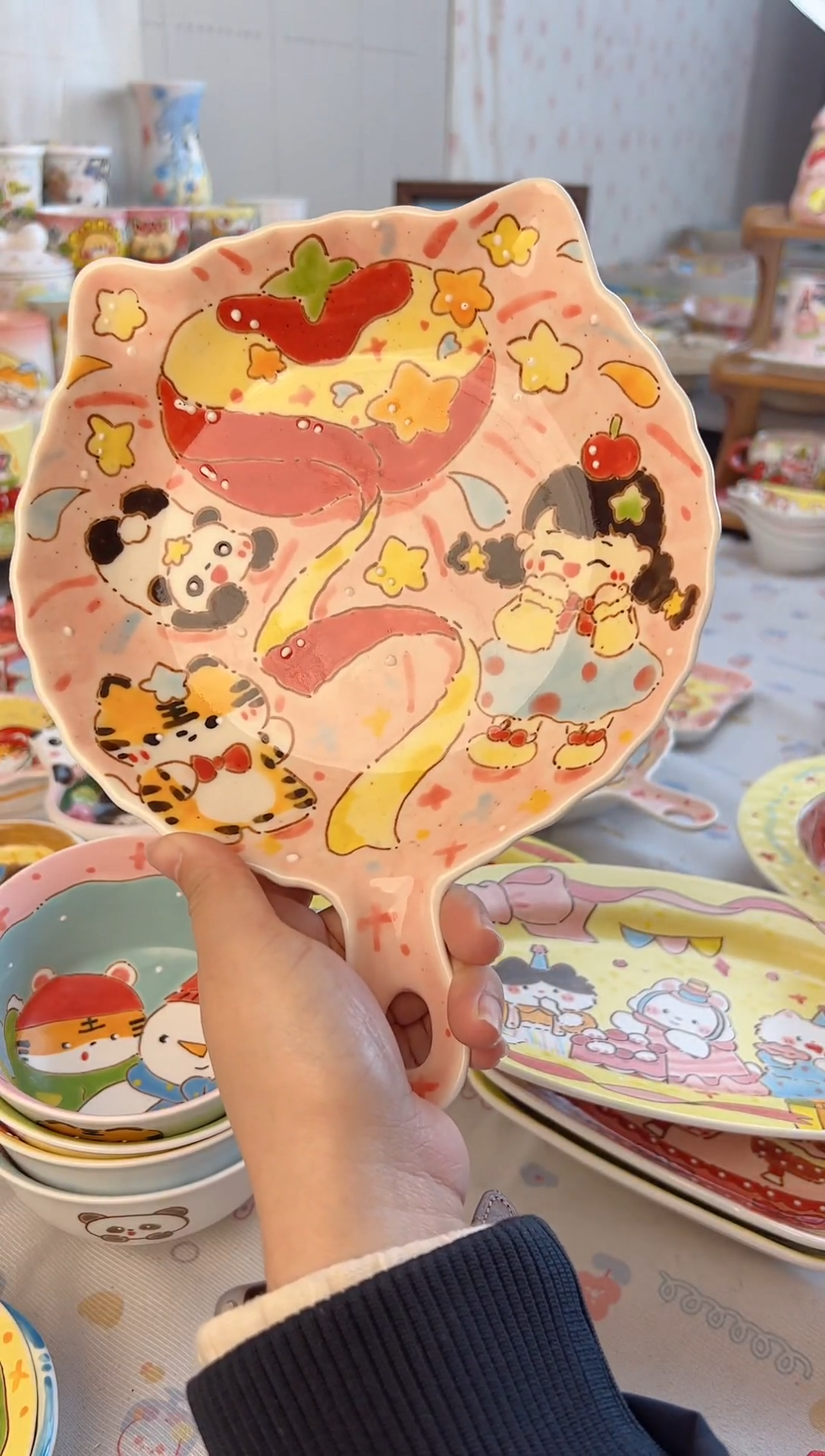 摆件陶小****飞景德镇陶瓷手绘微瑕