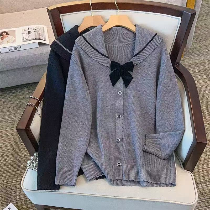 300斤 学院风海军领针织毛衣M-8071