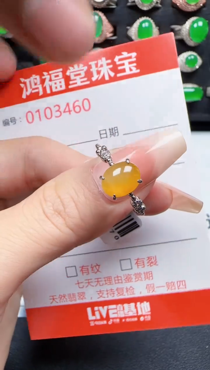 【闪购商品】翡翠戒指银S925镶嵌3460