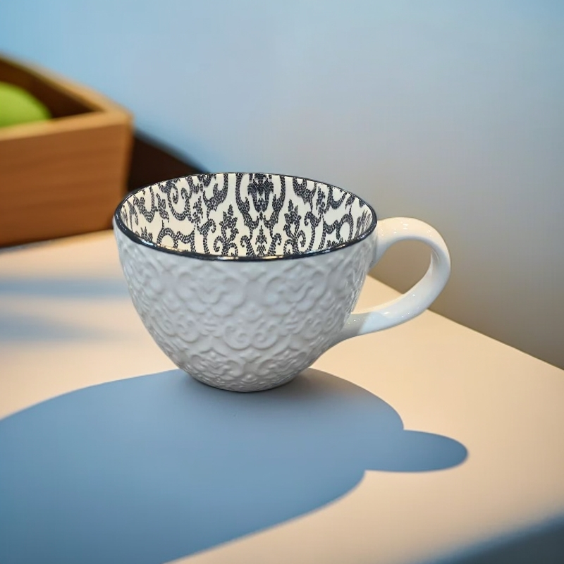 釉下彩 浮雕早餐杯