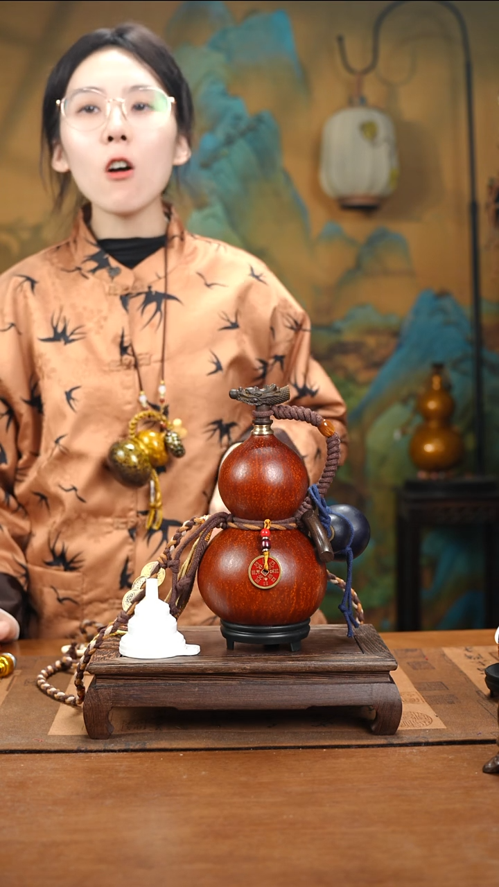 XL091藏绳款大漆酒葫芦（现货现发）+小手捏