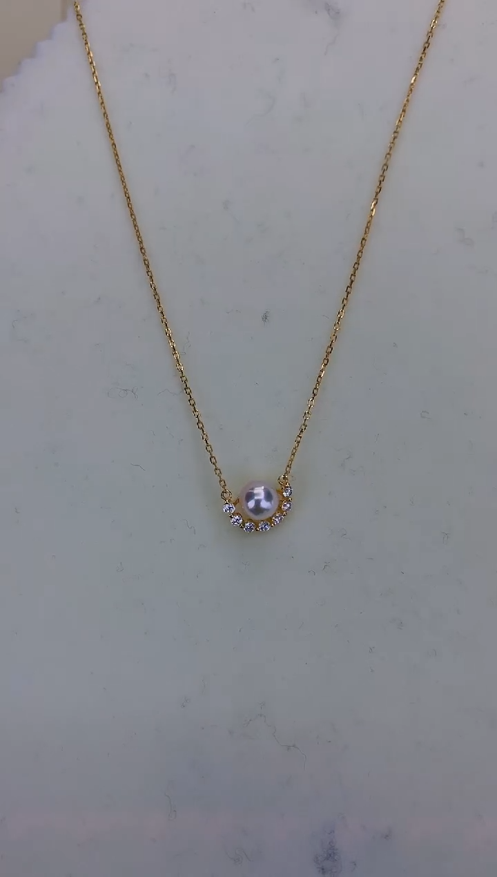 银S925镶嵌DA海水珍珠 GD052 套链 7