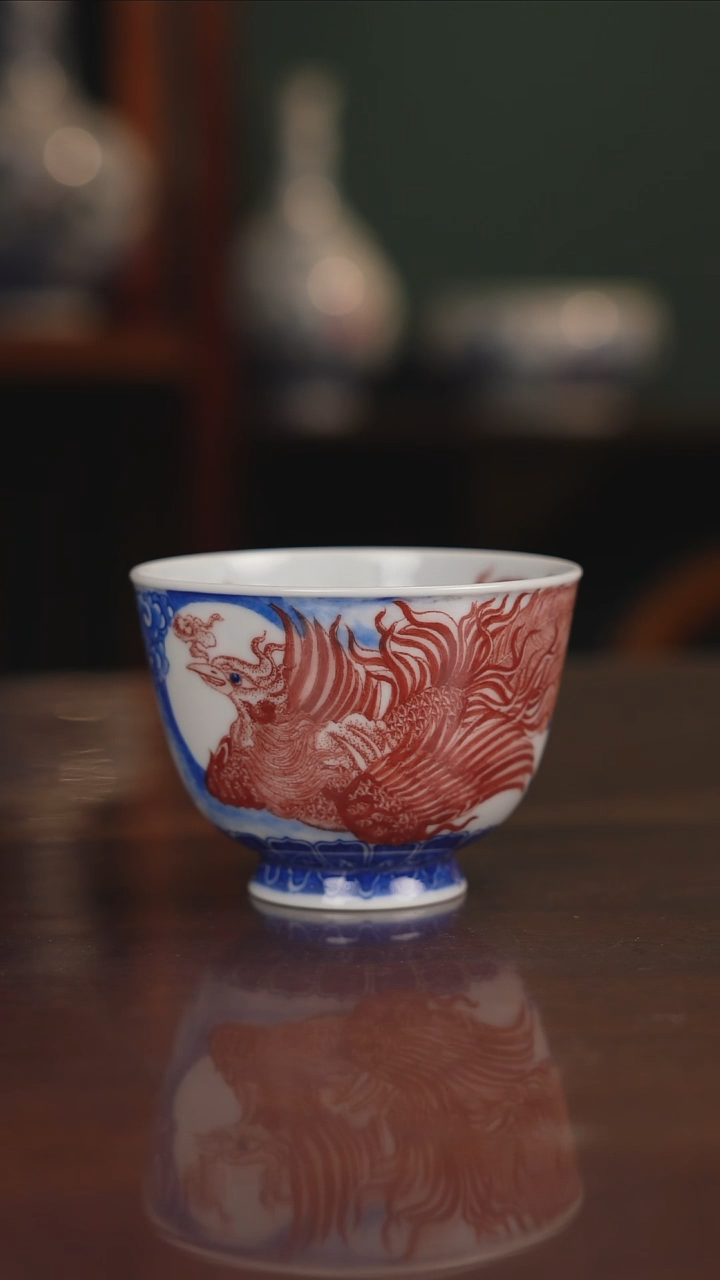自成堂柴窑青花釉里红