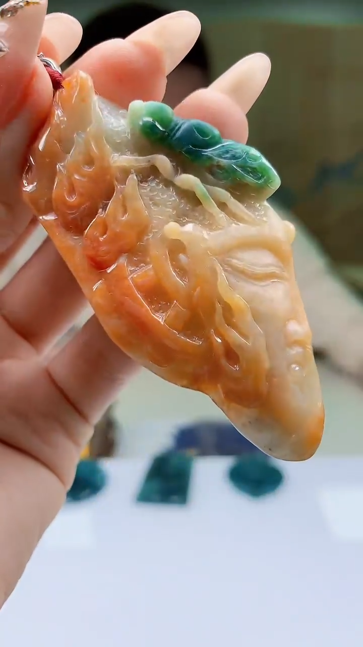 【闪购商品】定制翡翠未镶嵌4990ty-毛货挂件250