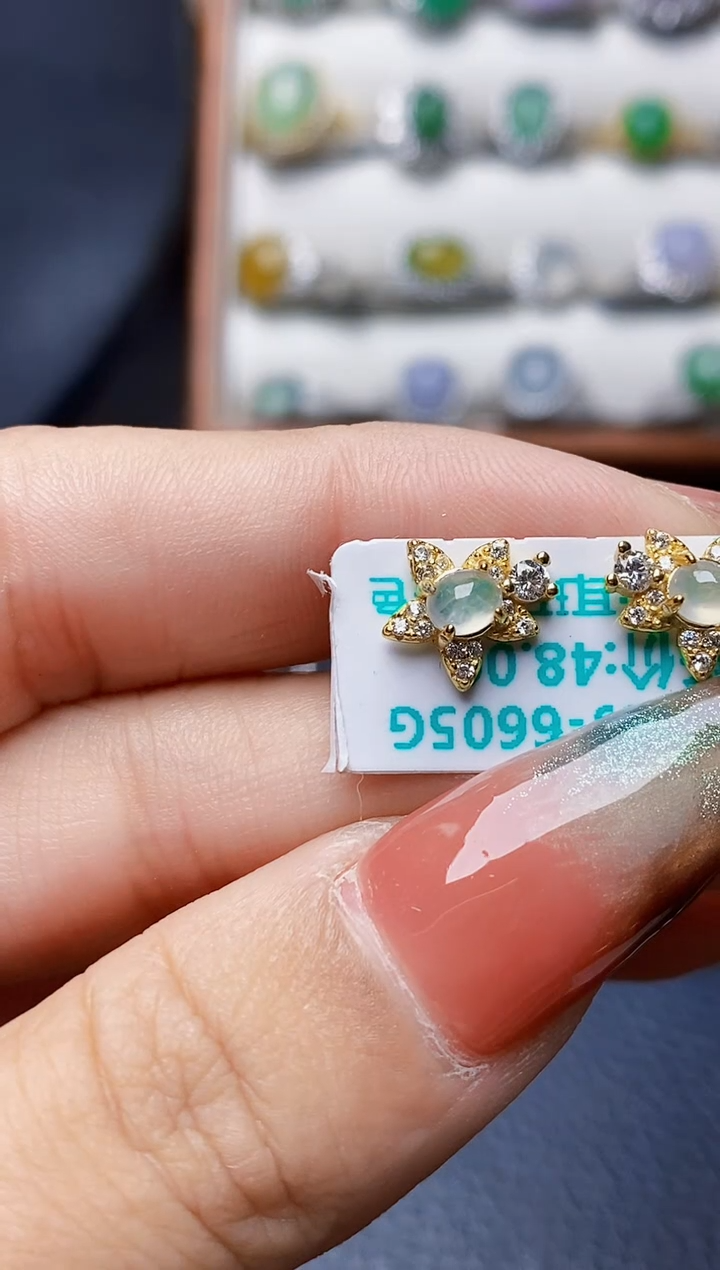 银S925镶嵌戒指翡翠1613