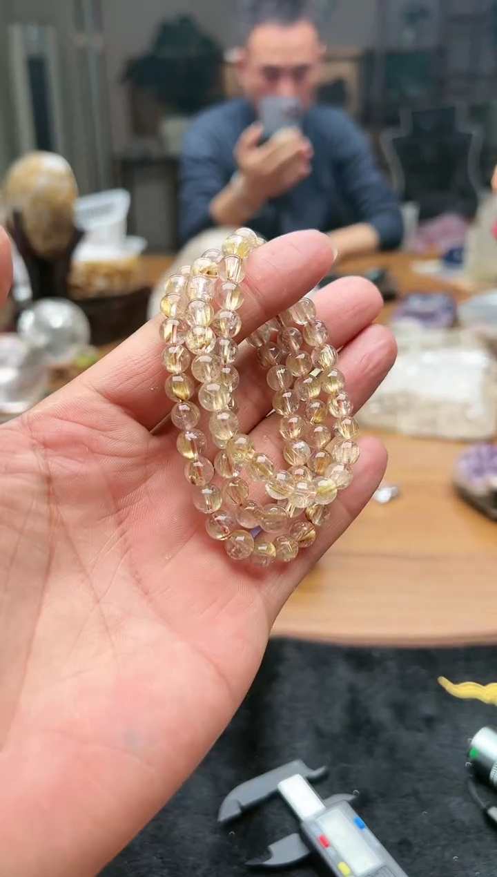 【闪购商品】烟晶手链未镶嵌金发晶多圈01