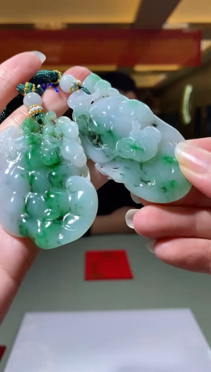 【闪购商品】翡翠颈饰未镶嵌B-@@JYTC0216120一对