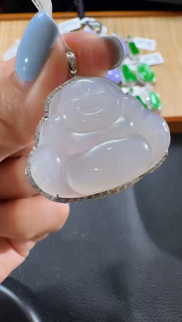 【闪购商品】翡翠颈饰18K金镶嵌【源头工厂】钻石镶嵌