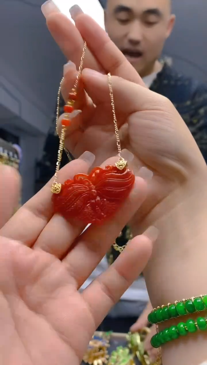 【闪购商品】翡翠耳饰合金103翡翠锁骨链