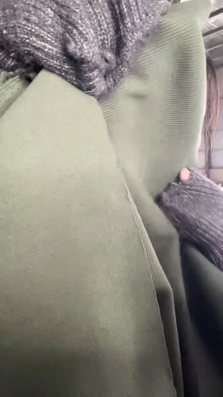 军绿色半米罗纹布料