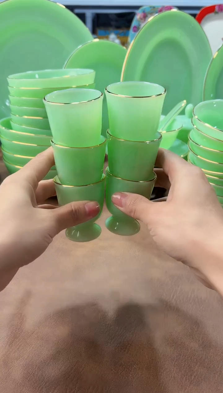 玉瓷 高脚酒杯6只