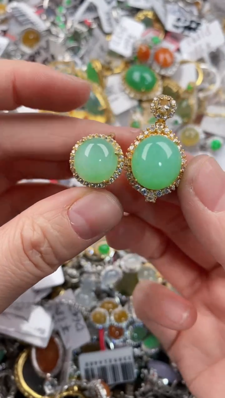 银S925镶嵌戒指翡翠1010    4