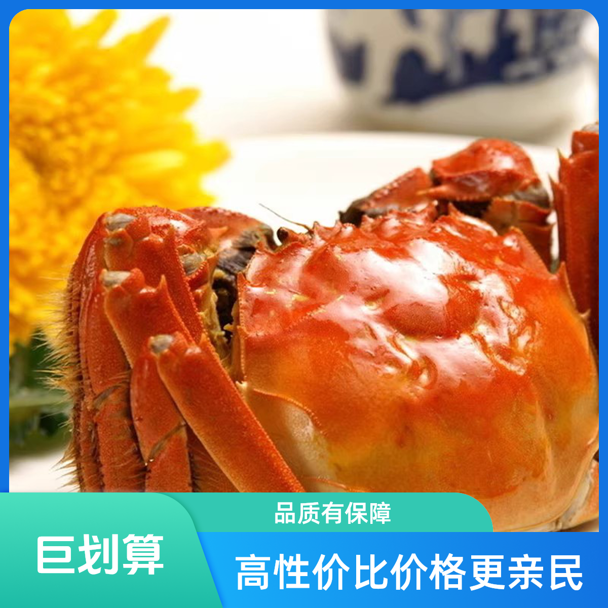 【活蟹】江苏大闸蟹 全公蟹5.5-5.2两 8只送2只 京东顺丰冷链