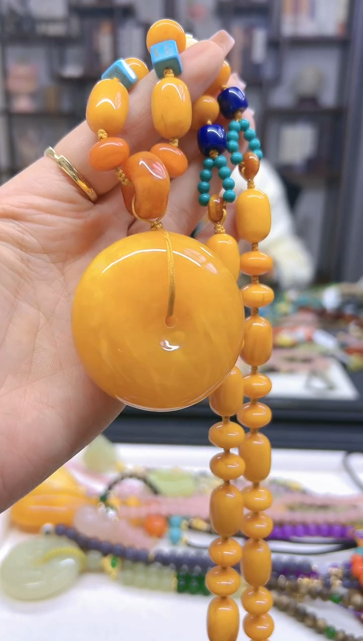 【闪购商品】蜜蜡毛衣链未镶嵌M496