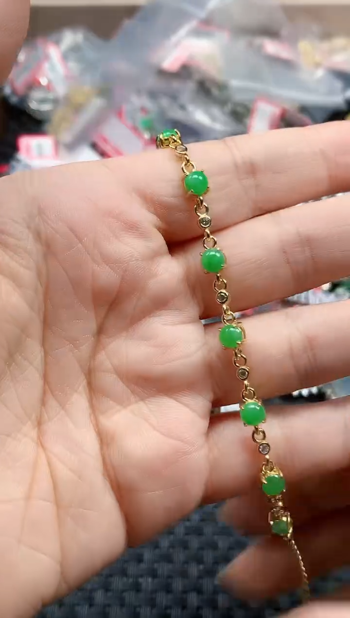 银S925镶嵌戒指翡翠天然A货缅甸翡翠