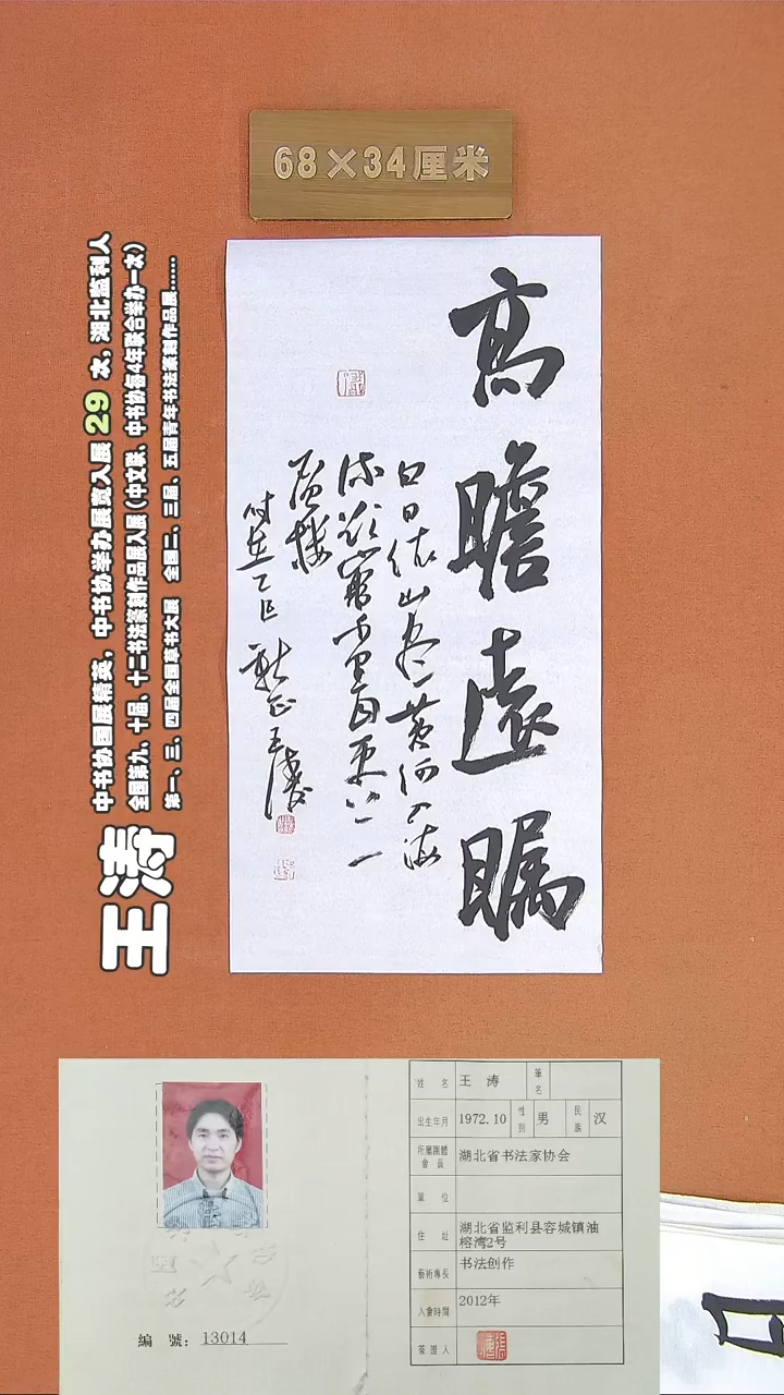 【闪购商品】书法260王涛书法作品