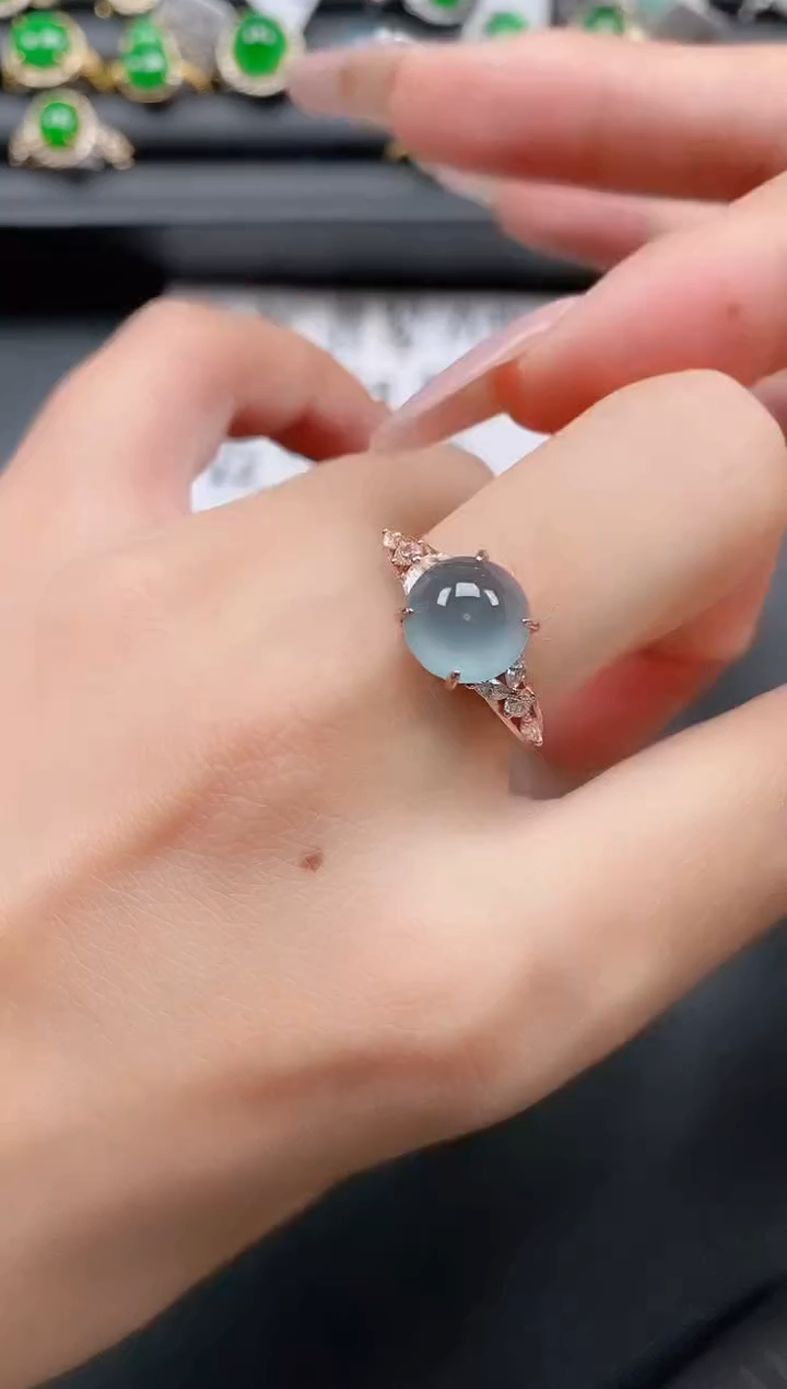 银S925镶嵌戒指翡翠111111