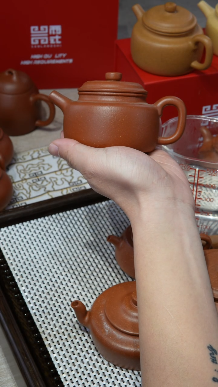 【闪购商品】紫砂茶壶99纯红降坡德钟