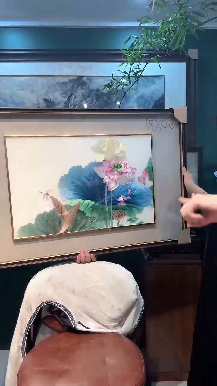 横款非遗苏绣手工刺绣装饰画不包邮